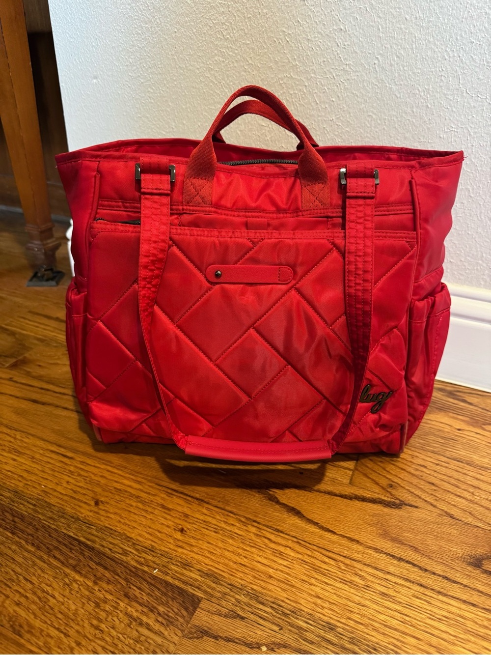 RARE Lug Poppy Red Cabby Tote